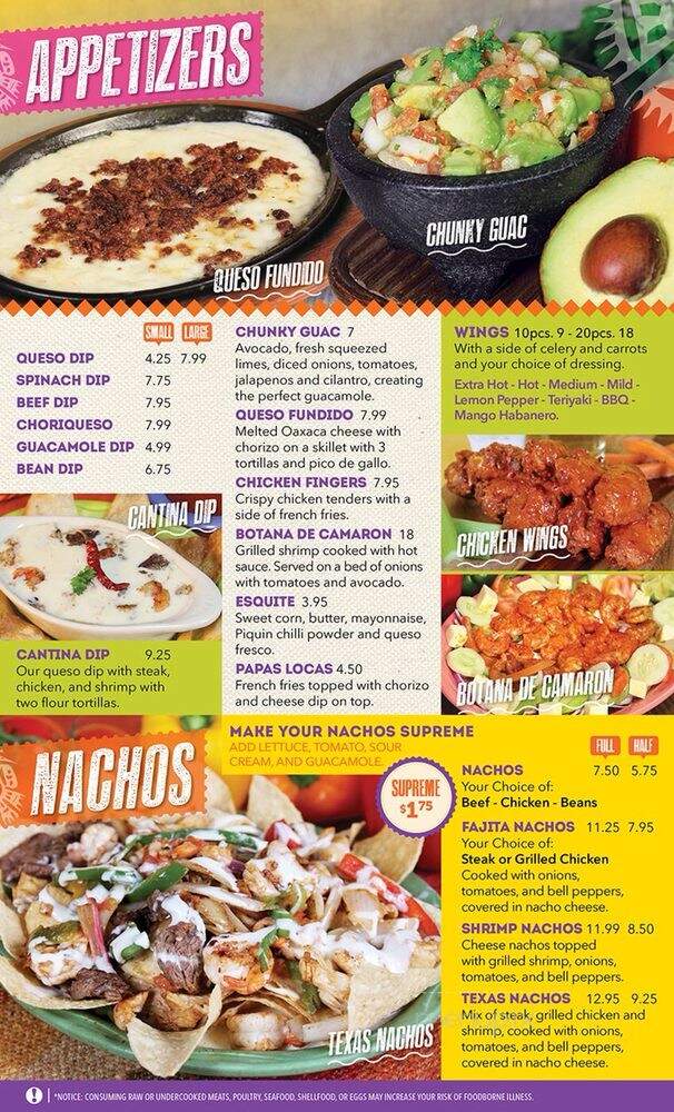 Monterrey Mexican Restaurant - Acworth, GA menu_pic