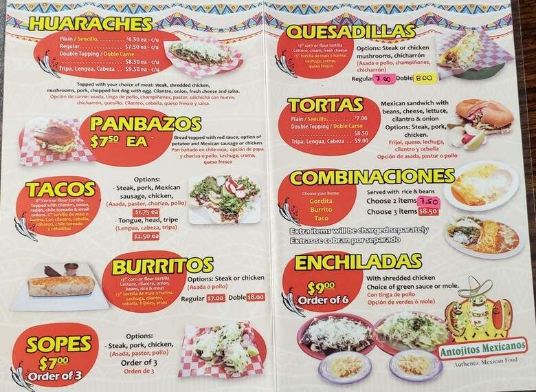Antojitos Mexicanos - Des Moines, IA menu_pic