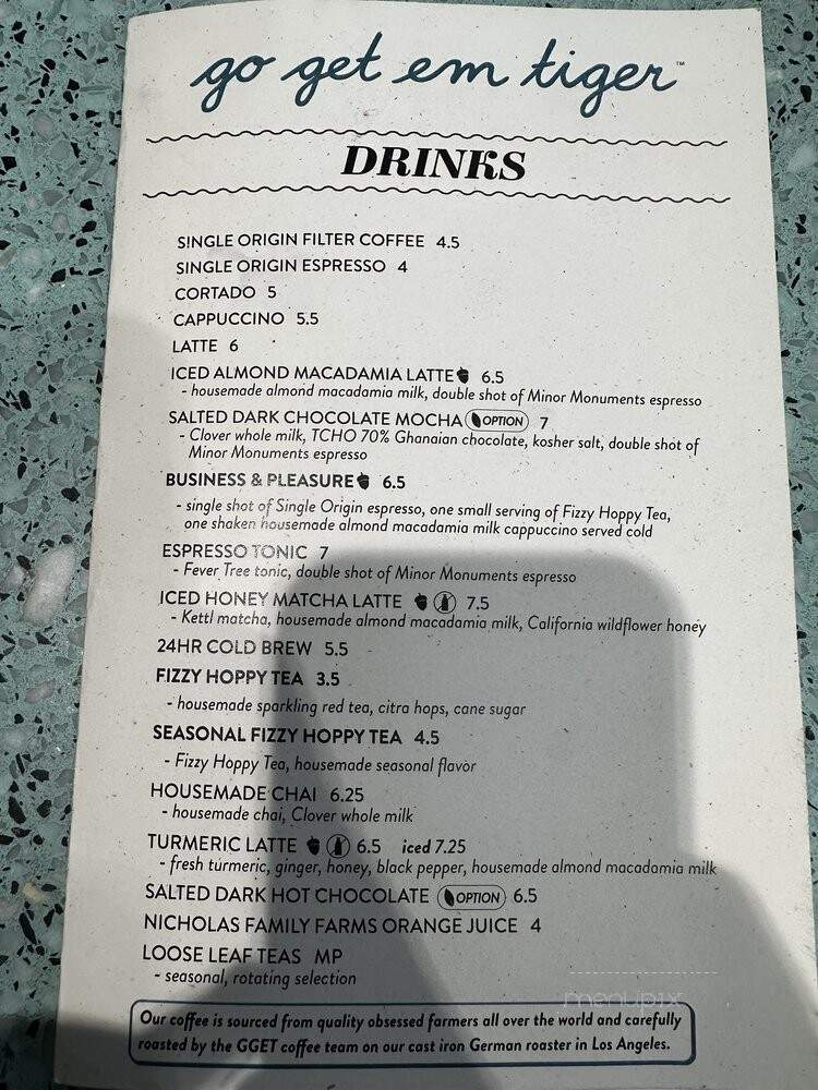 Go Get Em Tiger - Los Angeles, CA menu_pic
