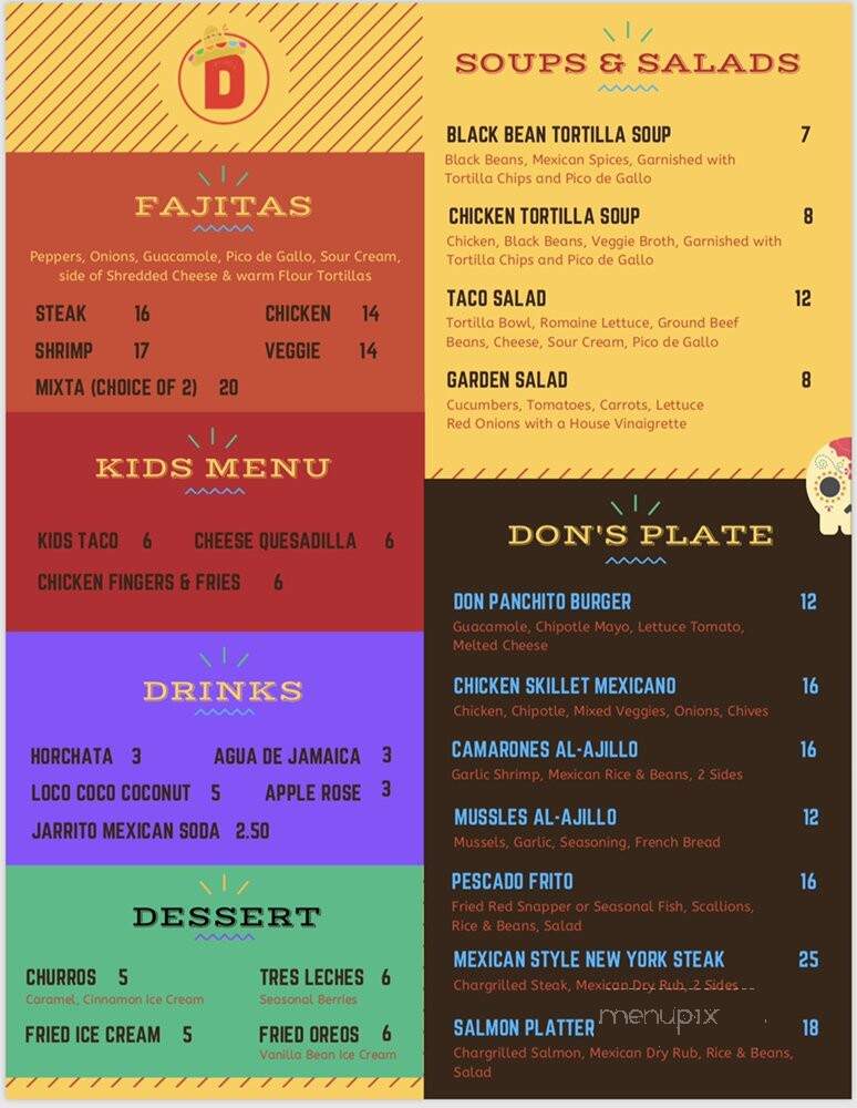 Don Panchito Mexican Grill - Philadelphia, PA menu_pic