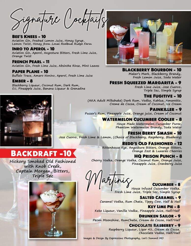 HEADQUARTERS - Lee's Summit, MO menu_pic