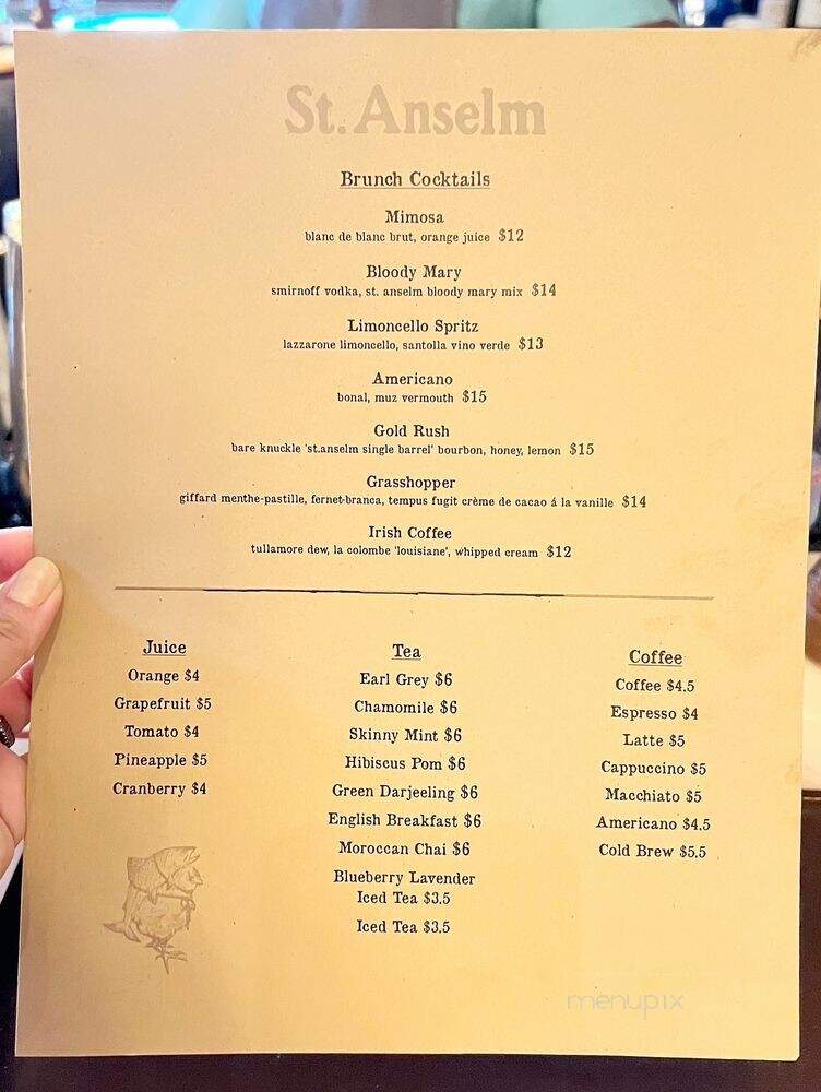 St. Anselm - Washington, DC menu_pic