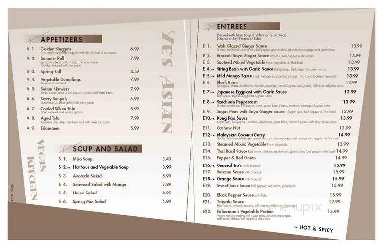 Ye's Vegan Asian Kitchen - Hilliard, OH menu_pic