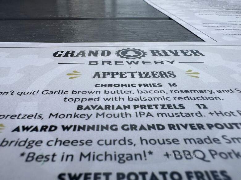 Grand River Brewery - Marshall, MI menu_pic