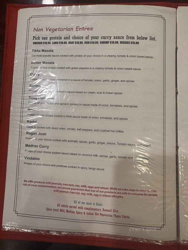 Taj Indian Restaurant and Bar - Port St. Lucie, FL menu_pic