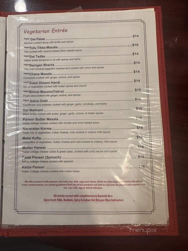 Taj Indian Restaurant and Bar - Port St. Lucie, FL menu_pic
