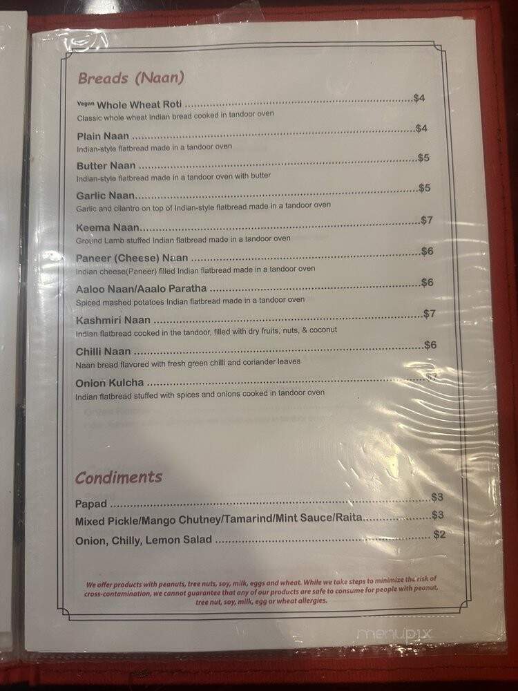 Taj Indian Restaurant and Bar - Port St. Lucie, FL menu_pic