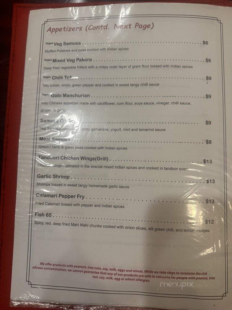 Taj Indian Restaurant and Bar - Port St. Lucie, FL menu_pic