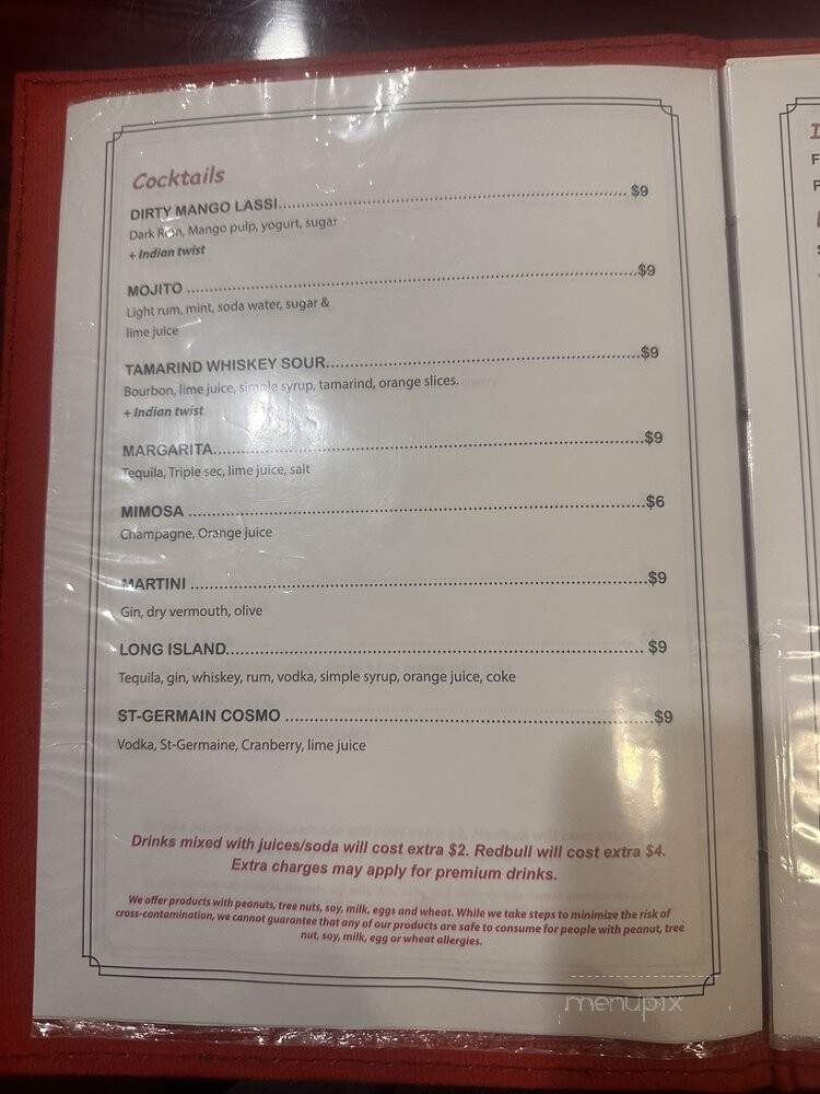 Taj Indian Restaurant and Bar - Port St. Lucie, FL menu_pic