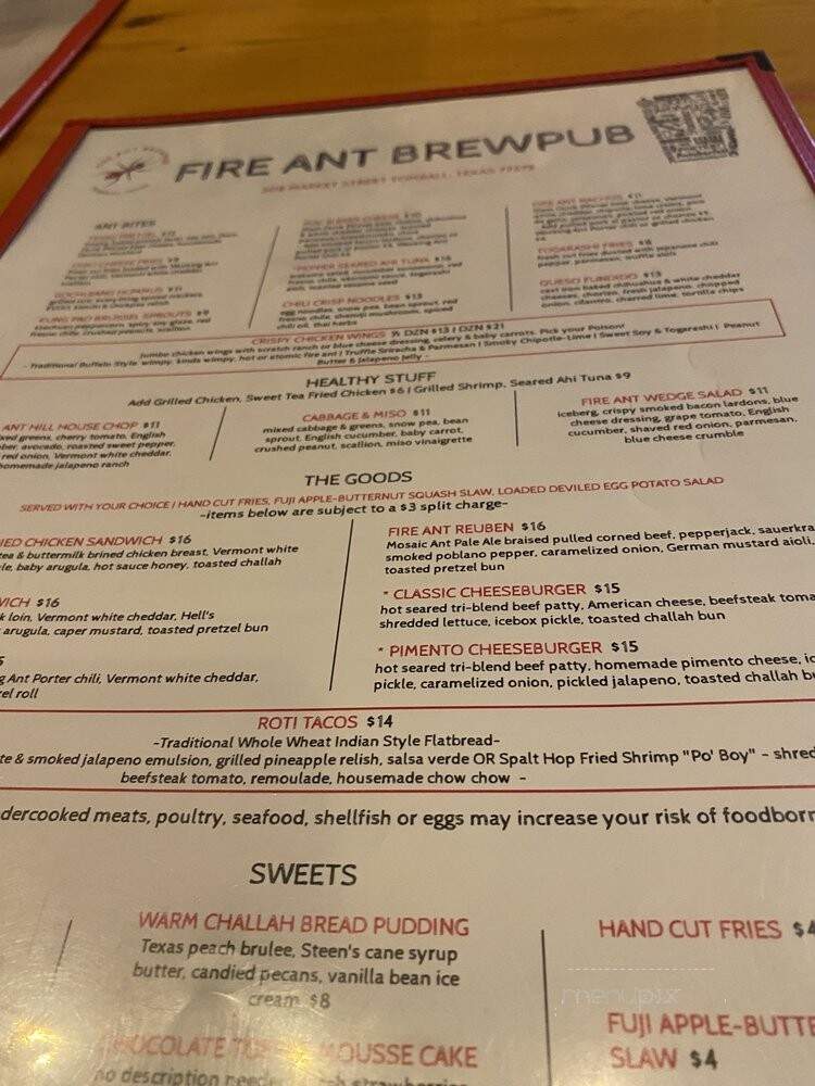 Fire Ant Brewing - Tomball, TX menu_pic