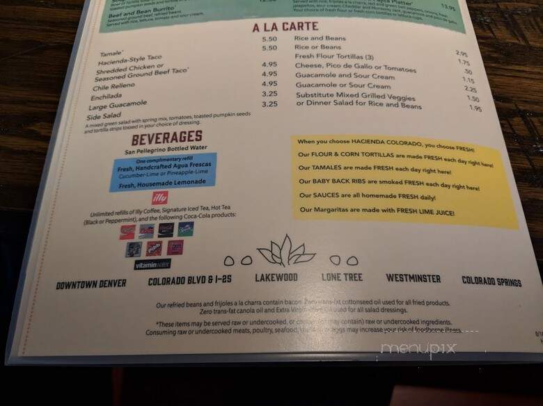 Hacienda Colorado - Denver, CO menu_pic