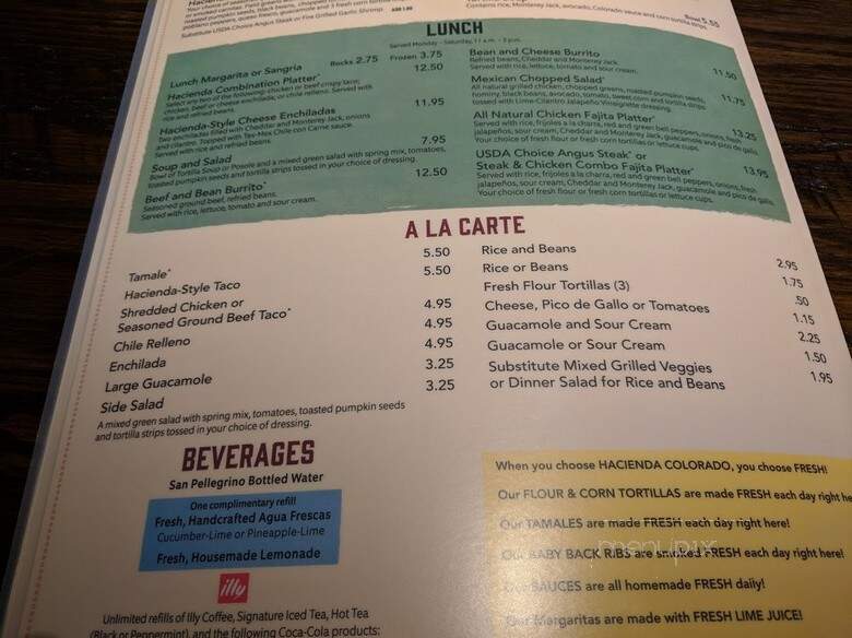Hacienda Colorado - Denver, CO menu_pic