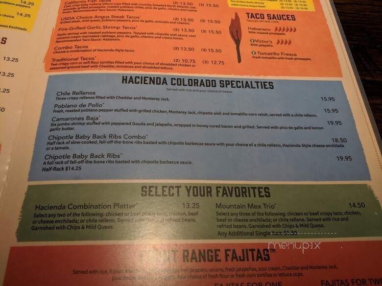 Hacienda Colorado - Denver, CO menu_pic