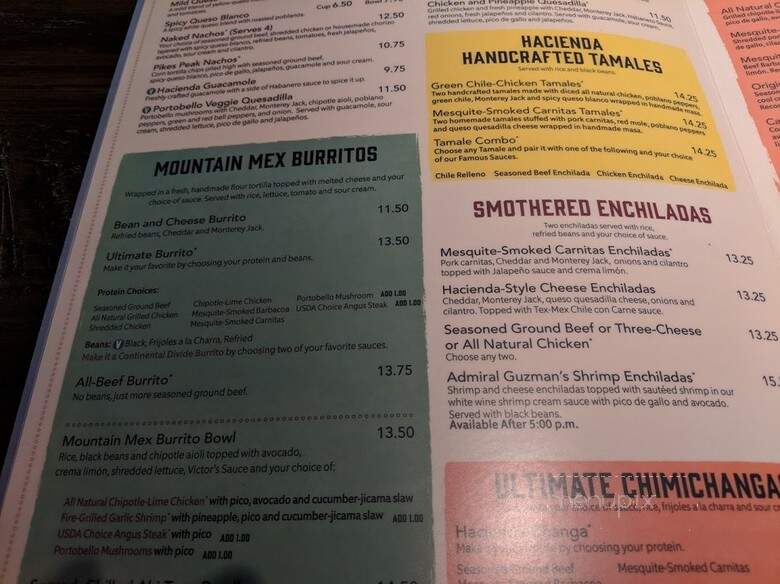 Hacienda Colorado - Denver, CO menu_pic