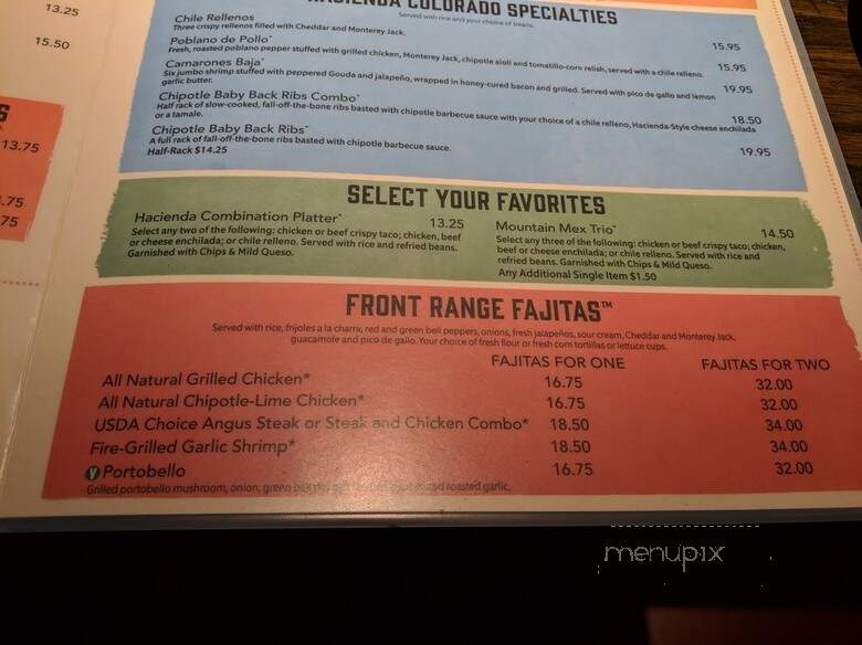 Hacienda Colorado - Denver, CO menu_pic