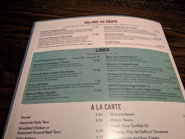 Hacienda Colorado - Denver, CO menu_pic