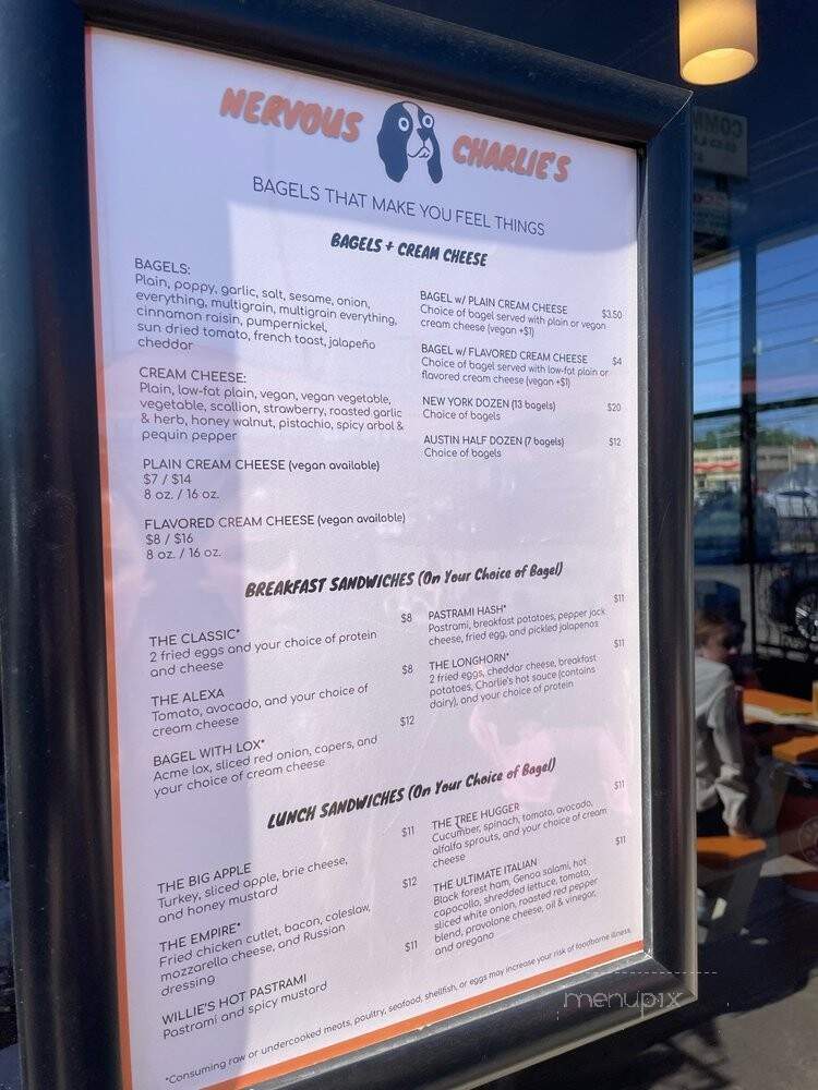 Nervous Charlie's - Austin, TX menu_pic