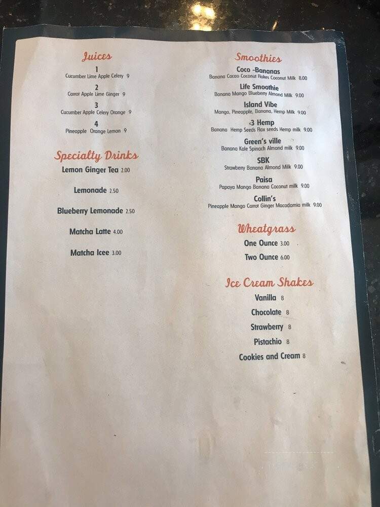 More Life Cafe Vegan - Jersey City, NJ menu_pic