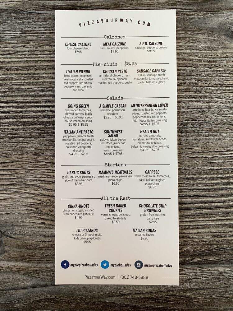 My Pie - Holladay, UT menu_pic