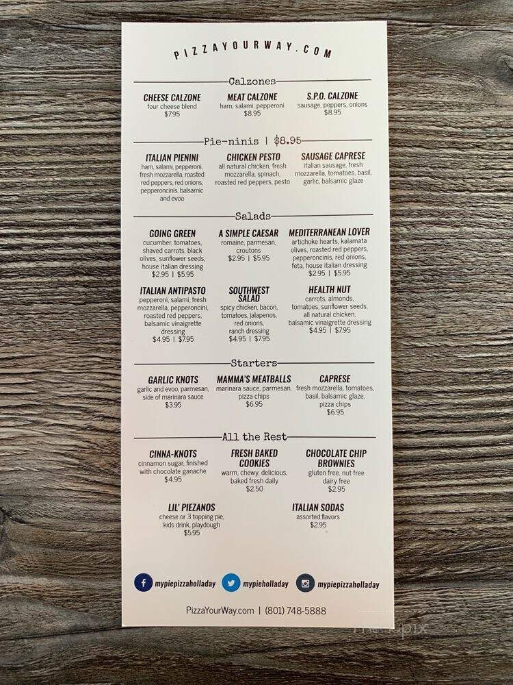 My Pie - Holladay, UT menu_pic