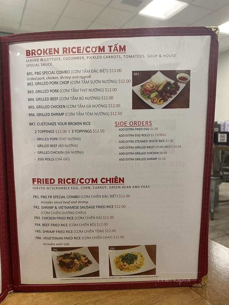 Pho Bowl & Grill - Oceanside, CA menu_pic