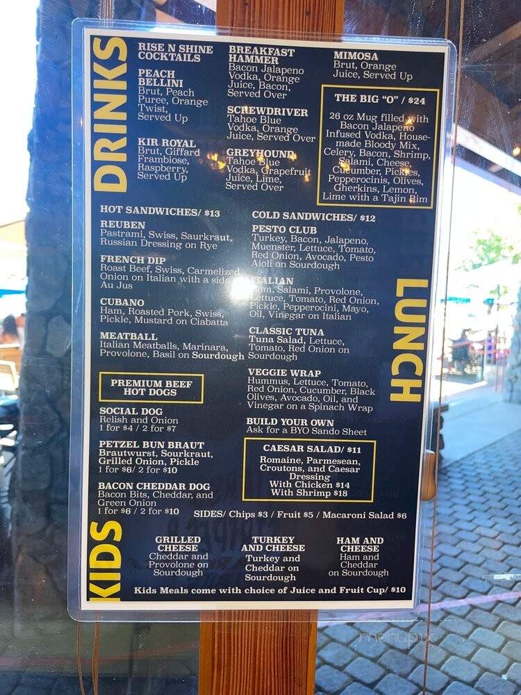 Social House Craft Sandwiches - South Lake Tahoe, CA menu_pic