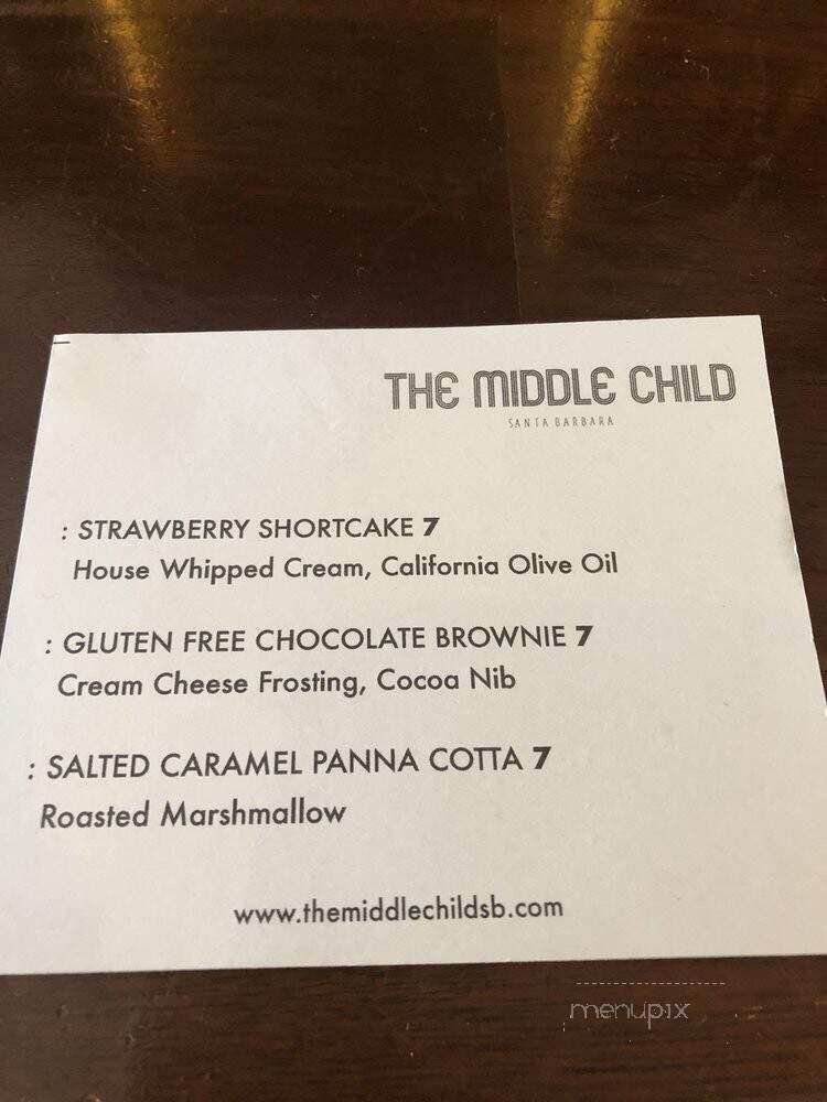 The Middle Child - Santa Barbara, CA menu_pic