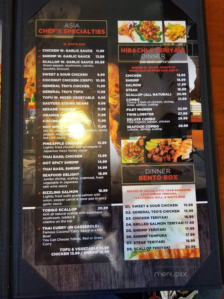 Fuki Steakhouse & sushi - Oshkosh, WI menu_pic