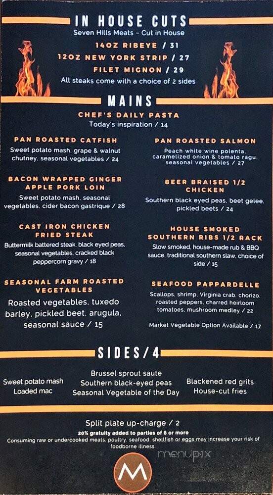 Montpelier Restaurant & Bar - Harrisonburg, VA menu_pic