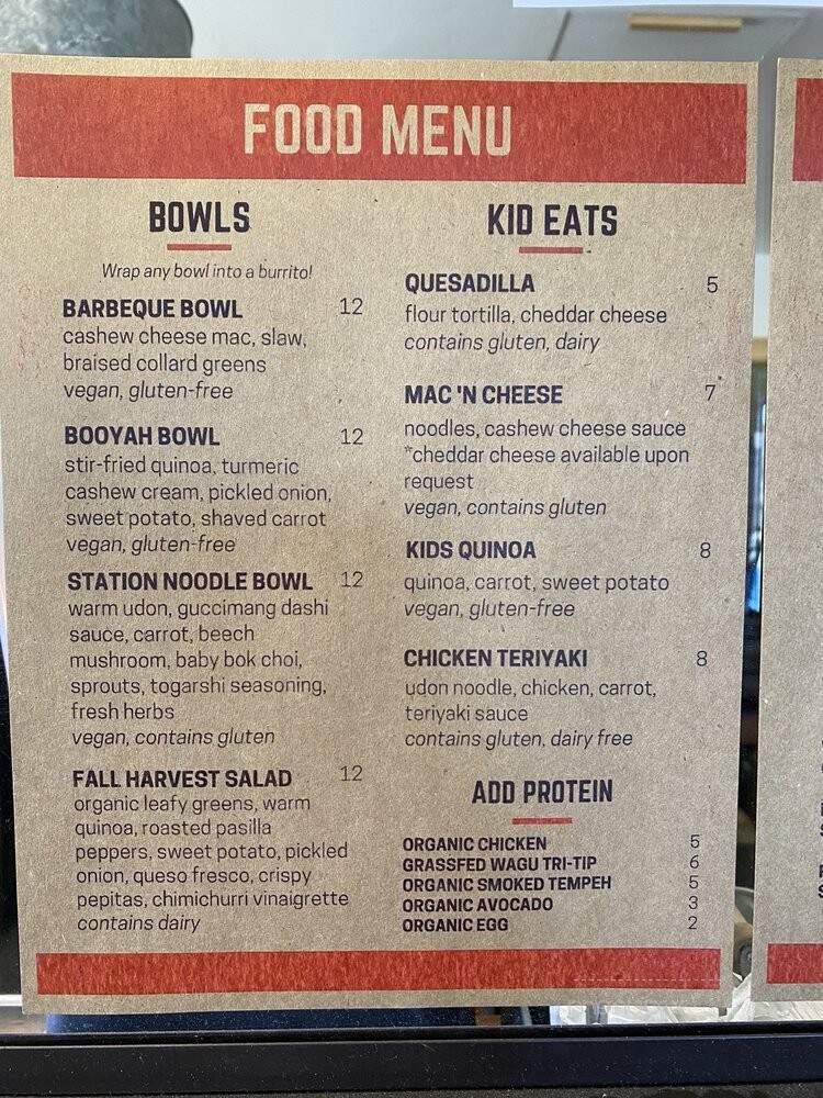 The Station, A Truckee Eatery - Truckee, CA menu_pic