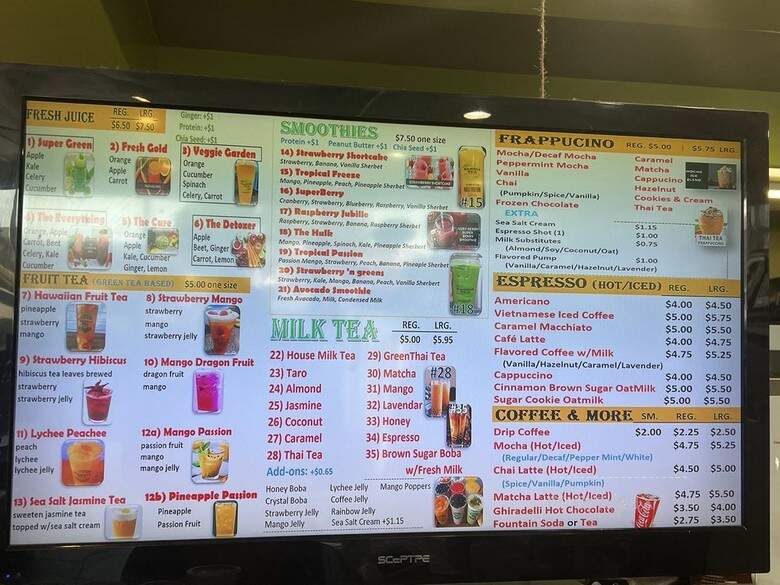 Bagels Tea - Huntington Beach, CA menu_pic