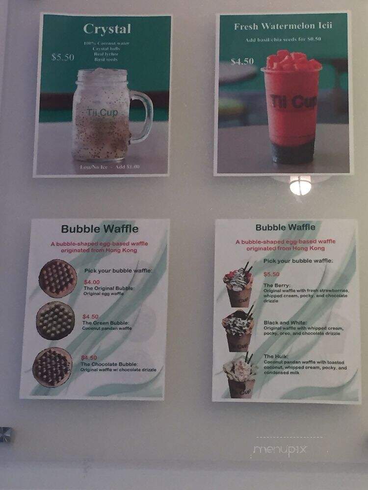 Tii Cup - Roseville, MN menu_pic
