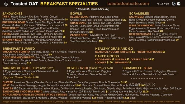 Toasted OAT Cafe - Canton, CT