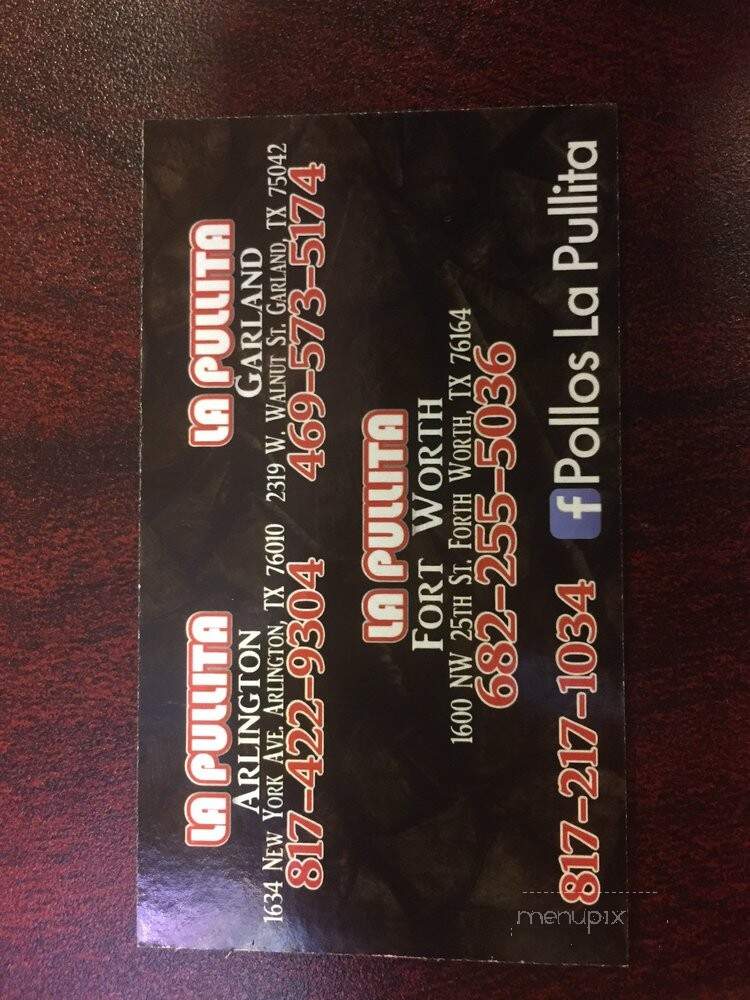 Pollos La Pullita - Fort Worth, TX menu_pic