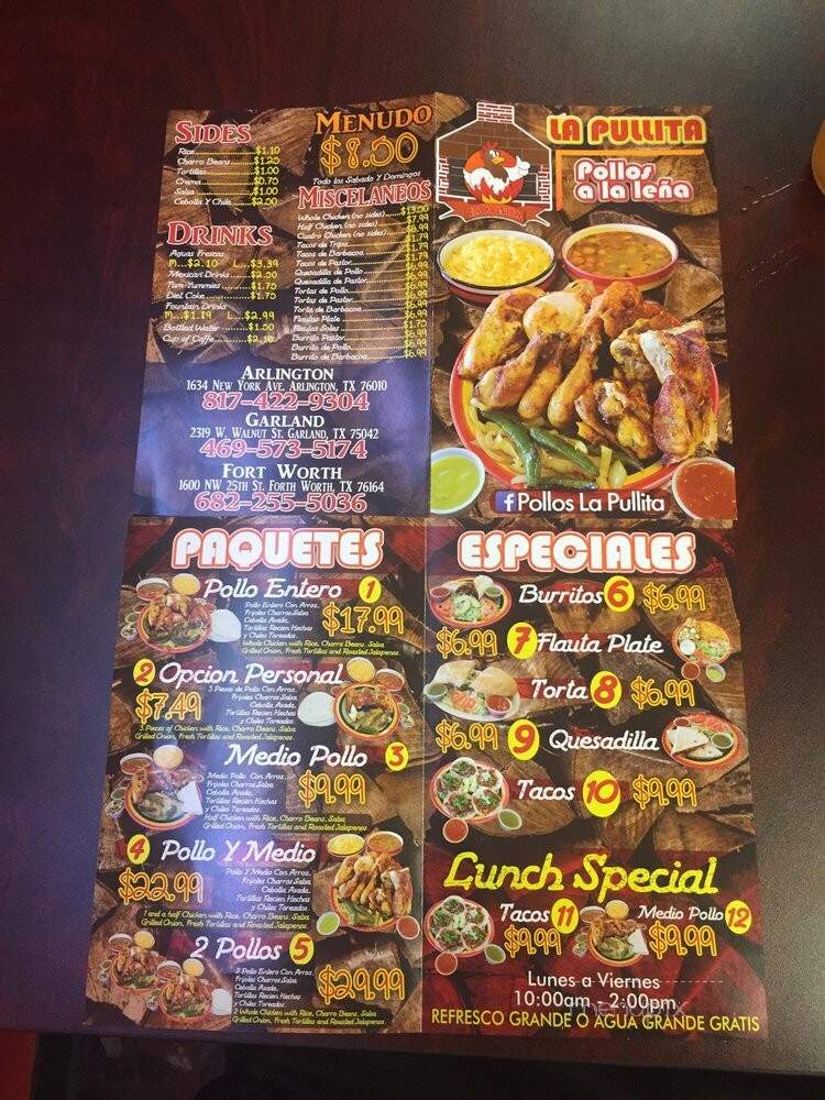 Pollos La Pullita - Fort Worth, TX menu_pic
