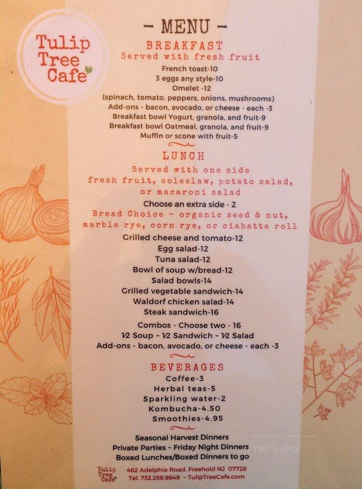Tulip Tree Cafe - Freehold, NJ menu_pic
