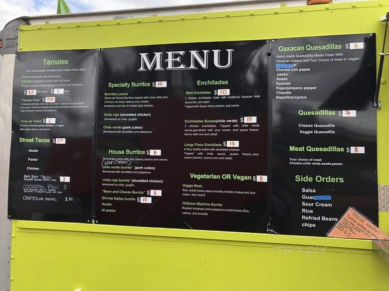 Los Tamales Locos - Portland, OR menu_pic