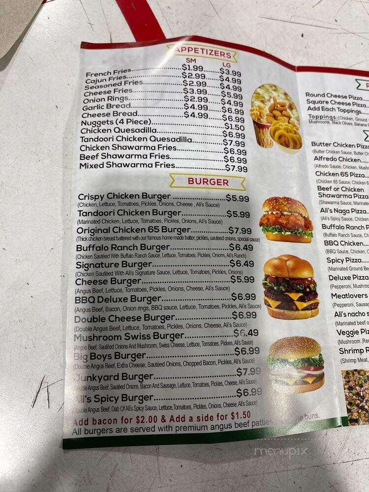 Ali's Pizza - Hamtramck, MI menu_pic
