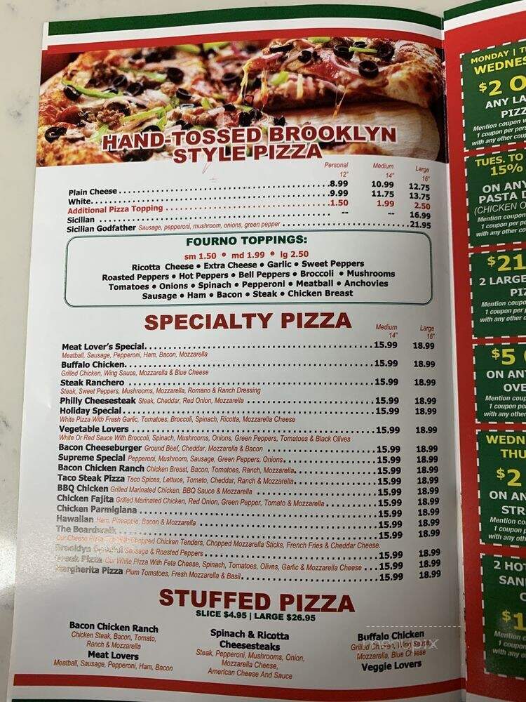 Fourno Pizza & Grill - Drexel Hill, PA menu_pic