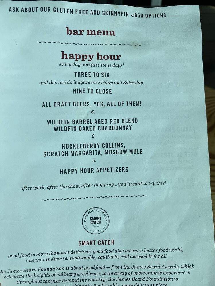 Wild Fin American Grill - Vancouver, WA menu_pic