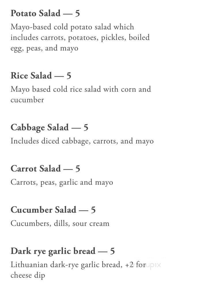 Baltic Bites - Raleigh, NC menu_pic