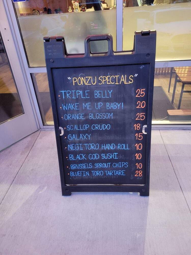 Ponzu Sushi Bar - Santa Ana, CA menu_pic