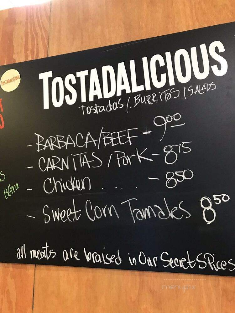 Tostadalicious - Westerville, OH menu_pic