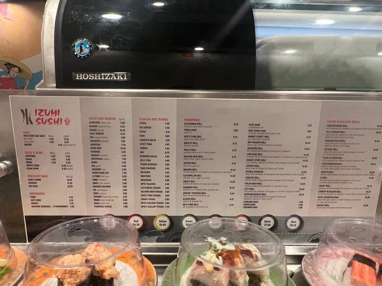 Izumi Kaiten Sushi Ubc - San Francisco, CA menu_pic