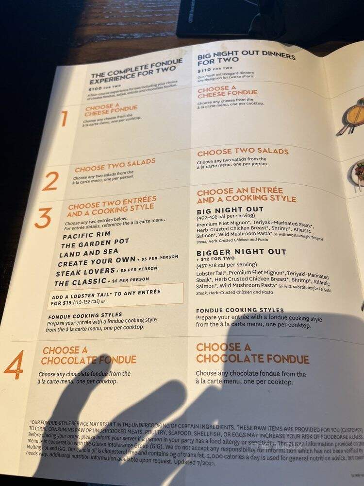 The Melting Pot - El Paso, TX menu_pic