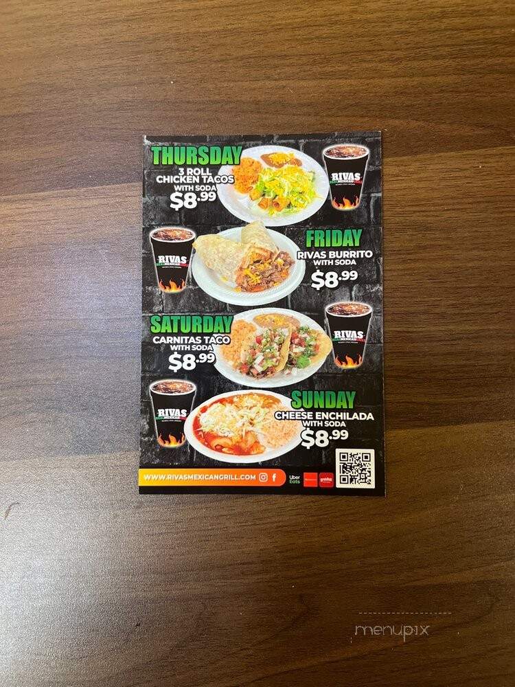 Riva's Mexican Grill - North Las Vegas, NV menu_pic
