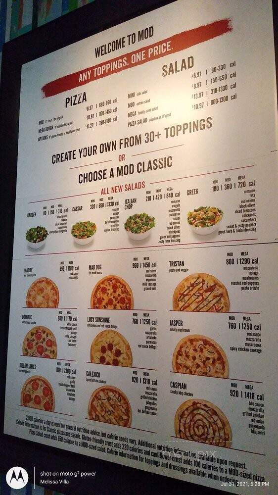 MOD Pizza - Fort Worth, TX menu_pic