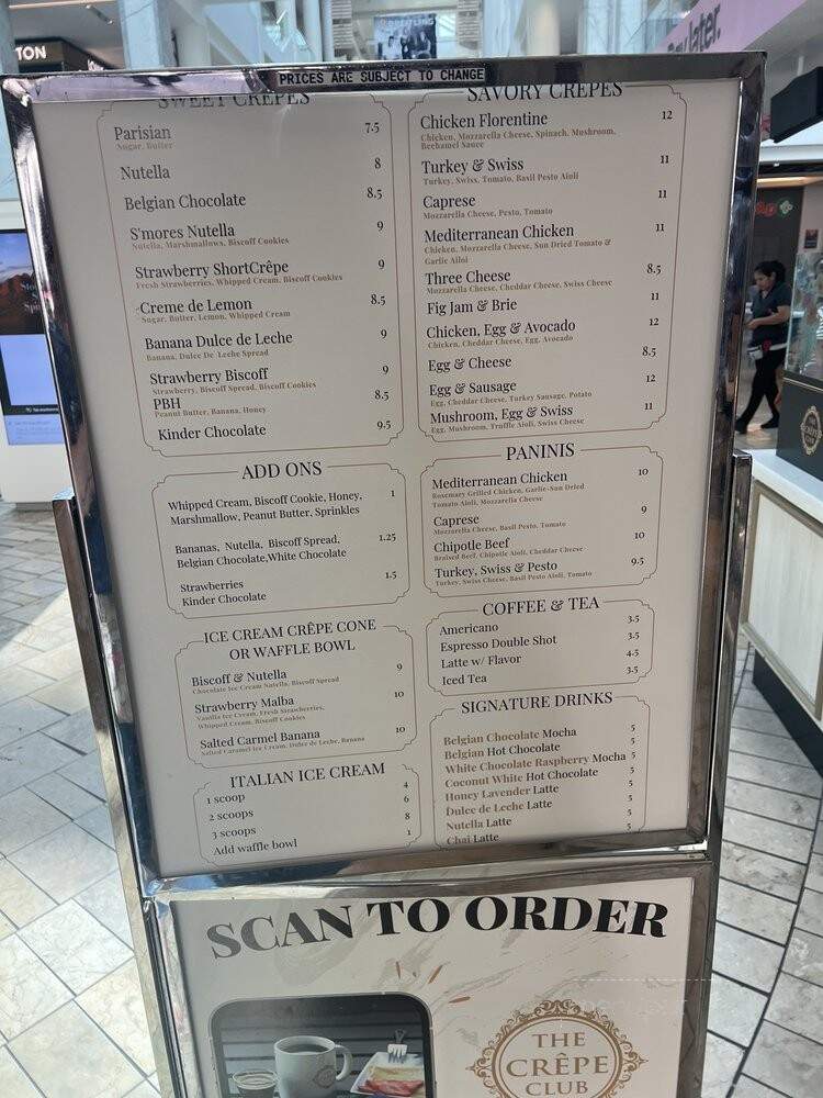 The Crepe Club - Scottsdale, AZ menu_pic