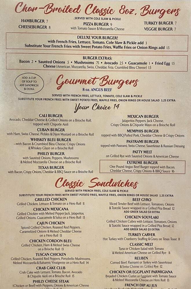 D-lux Diner - Wallkill, NY menu_pic