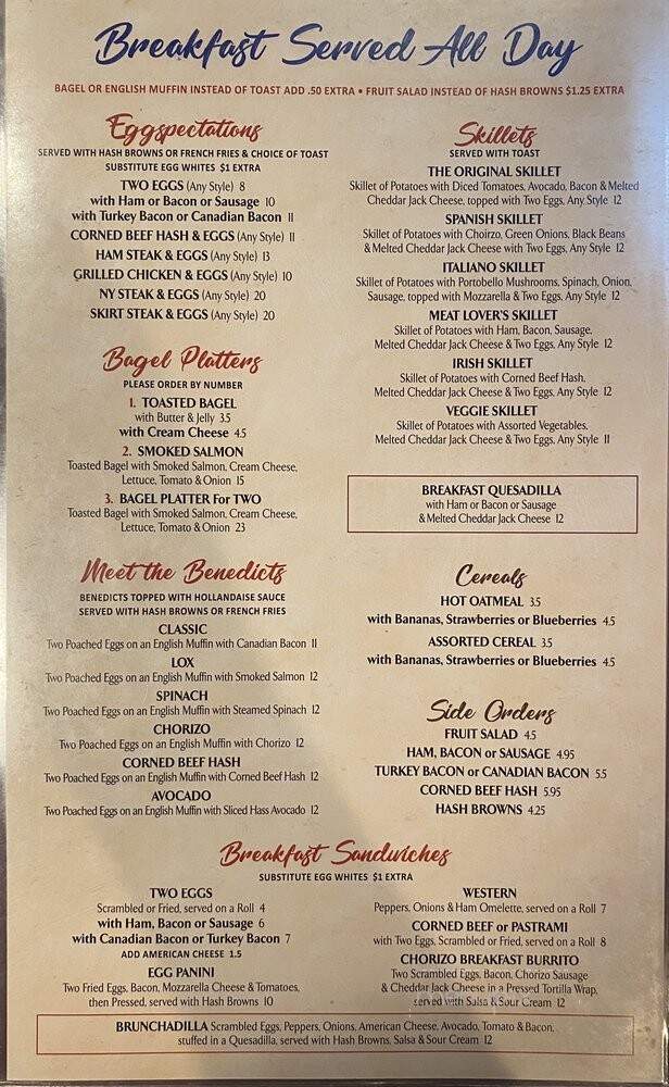 D-lux Diner - Wallkill, NY menu_pic